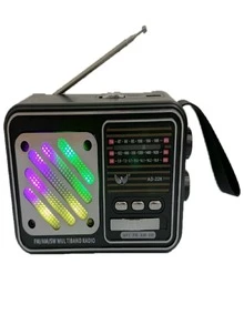 Portable Vintage Retro Radio With Bluetooth Rechargeable Am Fm Sw Pendrive With Usb - 黑色 - 查看 1