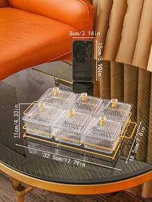 1 set de botes de almacenamiento y bandejas de plástico de uso múltiple, organizador de almacenamiento para la cocina del hogar - Multicolor - Ver 10