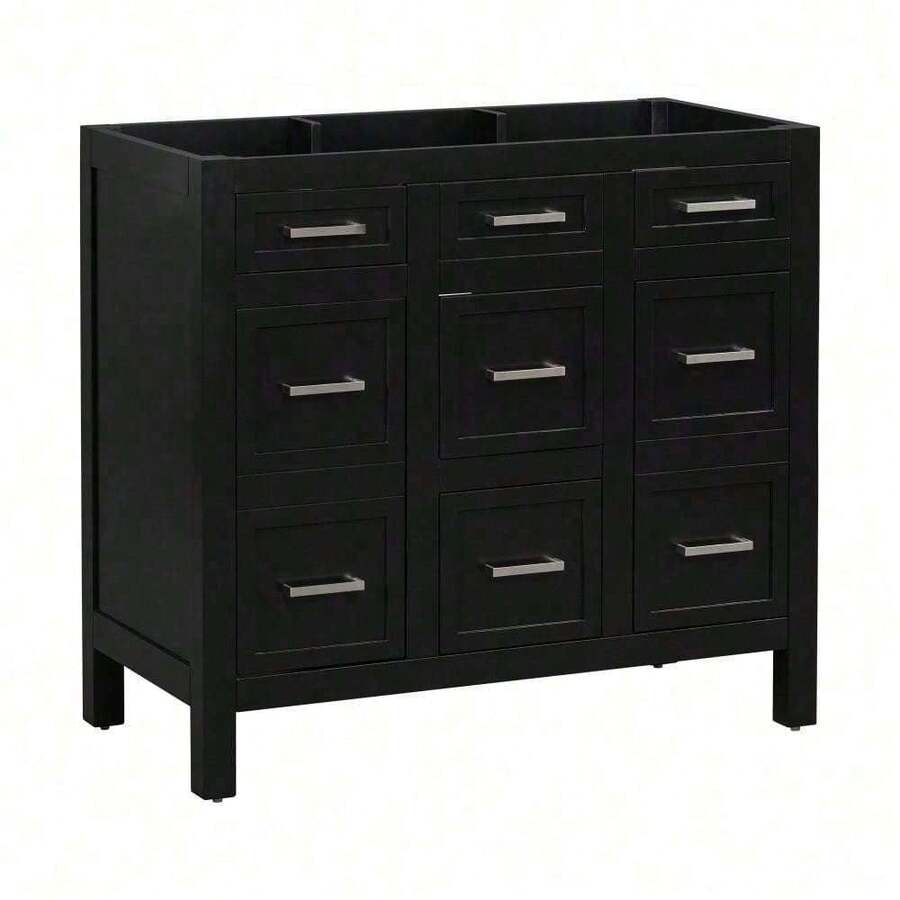Only] 36" Black Bathroom Vanity(Sink Not Included) YH Choice
