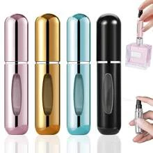 4pcs Portable Perfume Atomizers - Refillable Travel Perfume Bottles 5ml Spray Bottles - Refillable Mini Perfume Bottles - Refillable Leak-Proof Travel Perfume Atomizers