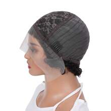 6 Inch Short Curly Pixie Cut Bob Lace Wig Human Hair For Women 1B Color Bob Wig Pre Plucked Natural Hairline13x1 Transparent Lace Brazilian Kinky Curly Wig Cheap Deep Wave Wig - Natural Black - Xem 2