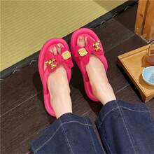Cute & Fashionable Cartoon Bear Soft Sole Flip Flops Women Summer Casual Holiday Slip-Resistant Beach Slippers