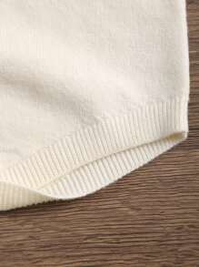 Barboteuse à manches longues en tricot avec motif de biche bébé fille