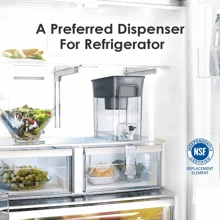 Waterdrop Water Filter Jug, Water Filter Dispenser (4.5L) With 1*90 Day Filter, NSF Certified Water Filter Drinking Water Jug For Refrigerator, Reduces Limescale, Chlorine, Lead (Filter: WD-PF-01A Plus) - 黑色 - 查看 3