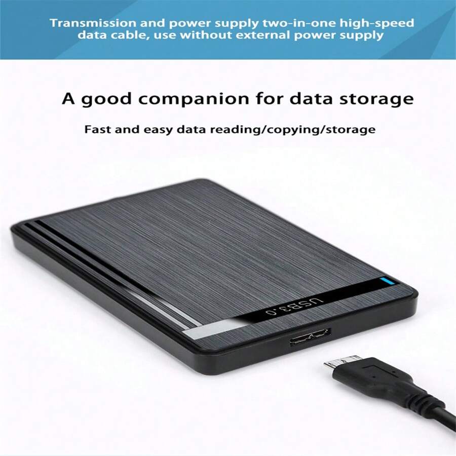 2.5" SATA SSD Hard Drive Enclosure, USB 3.0 Direct Connect For Portable