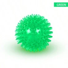 1pc/3pcs TPR Squeaky Dog & Cat Chew Toy Ball With Spiky Tips, Dental Training