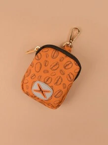 1 件情人节和新年礼物高品质设计师夏季可爱图案金色金属硬质狗便便袋支架可连接任何牵引绳（无便便袋和牵引绳）