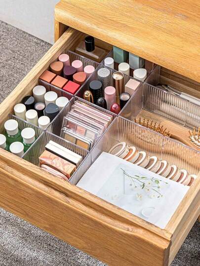 4 piezas/8 piezas/12 piezas Divisores de cajón ajustables de ABS, 32,26 cm x 6,86 cm, combinables libremente, adecuados para separar ropa interior y calcetines, almacenamiento multiusos, aplicable a tocador, baño, dormitorio, cocina y cajones de escritorio. Tenga en cuenta el tamaño al comprar, esencial para la protección solar y los viajes.