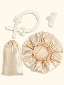 DeeJey Bộ 3 sản phẩm tạo kiểu tóc 1 que uốn tóc không dùng nhiệt - Máy uốn tóc không dùng nhiệt để ngủ - Que uốn tóc xốp để làm tóc - Dụng cụ chăm sóc tóc qua đêm 1 túi đựng bằng vải sa tanh 1 mũ trùm đầu bằng vải sa tanh co giãn khi ngủ - Nhiều màu - Xem 9