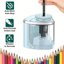 1pc Electric Pencil Sharpener Desktop Automatic Suitable To Pencils (6-8mm) For Students School Office Stationery Back To School