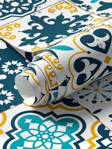 1 Cuộn Trang trí nhà bếp phong cách Bohemian cổ điển, chống thấm nước và dầu, dễ lau chùi và chịu nhiệt độ cao, bóc ra và dán lại, có thể dán vào phòng khách, phòng ngủ, trang trí cải tạo nhà bếp và phòng tắm, 11,81X47,24 inch/11,81*94,49 inch/11,81*141,73 inch, Nhãn dán, Decal dán tường, Decal dán vinyl để trang trí nhà cửa, vật dụng trang trí mùa xuân làm mới ngôi nhà của bạn, Miếng dán trang trí Rama - Nhiều màu - Xem 2