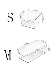 1/2/6 pièces Boîte de rangement pour maquillage de tiroir/bureau, boîte de rangement de vanité transparente, boîte de rangement antidérapante multicouche pour bijoux et petits articles, boîte de rangement élégante - Transparent - Voir 2