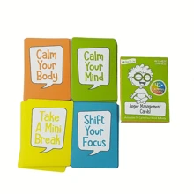 1 Set Anger Management Card Game, Control Emotions And A Fun Card Game,Family Gathering Travel Game - Multicolor - View 4