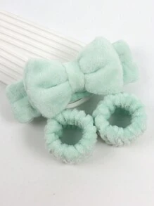 3 pezzi/Set Fascia per capelli e polso, adatta per il lavaggio del viso, l'applicazione e la rimozione del trucco, i viaggi, tutti i tipi di pelle, fascia per la cura della pelle, bellezza, prodotti per la cura della pelle, spa, cura di sé, strumenti per la cura della pelle, cura del viso, forniture per estetiste, pelle, detergente per il viso, trattamento viso