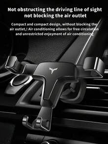 Pancoat Gravity Air Vent Mounted Metal Car Phone Holder For Navigation - Black - View 1