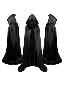 1pc Halloween Witch Hooded Cloak, Halloween Role-Playing Costume Cloak, Vampire Witch Costume Accessories, Suitable For Both Men And Women