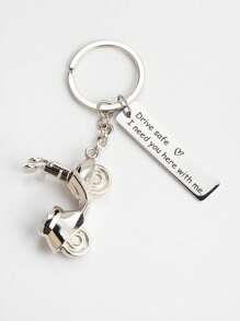 Personalized Custimized Drive Key Chains With Bar Pendant Stainless Steel Keychain Motorcycle, Car, Scooter, Aircraft, Truck, Steering Wheel, Compass Transportation Keychains BF Gift Husband