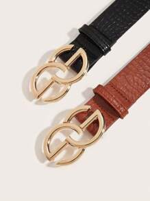 2 piezas Cinturón básico ajustable para mujer, apto para uso diario en verano, escuela, otoño y Halloween - Multicolor - Ver 4
