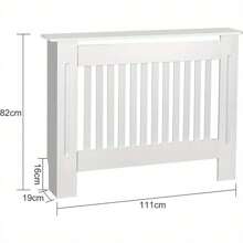 Radiator Cover - Vertical Slatted Modern Radiator Covers MDF Wood Cabinet Shelf Heating Covers For Living Room Hallway - Variant1 - View 2