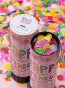 1 Pc Colorful Handheld Confetti Cannon Launcher For Birthday Party Decorations Back To School Valentine Day