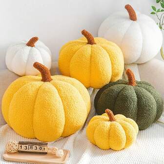Plush Pumpkin Pillow, Pumpkin Decorative Pillow, Pumpkin Decorative Pad, Autumn Sofa Cushion Decorative Pillow