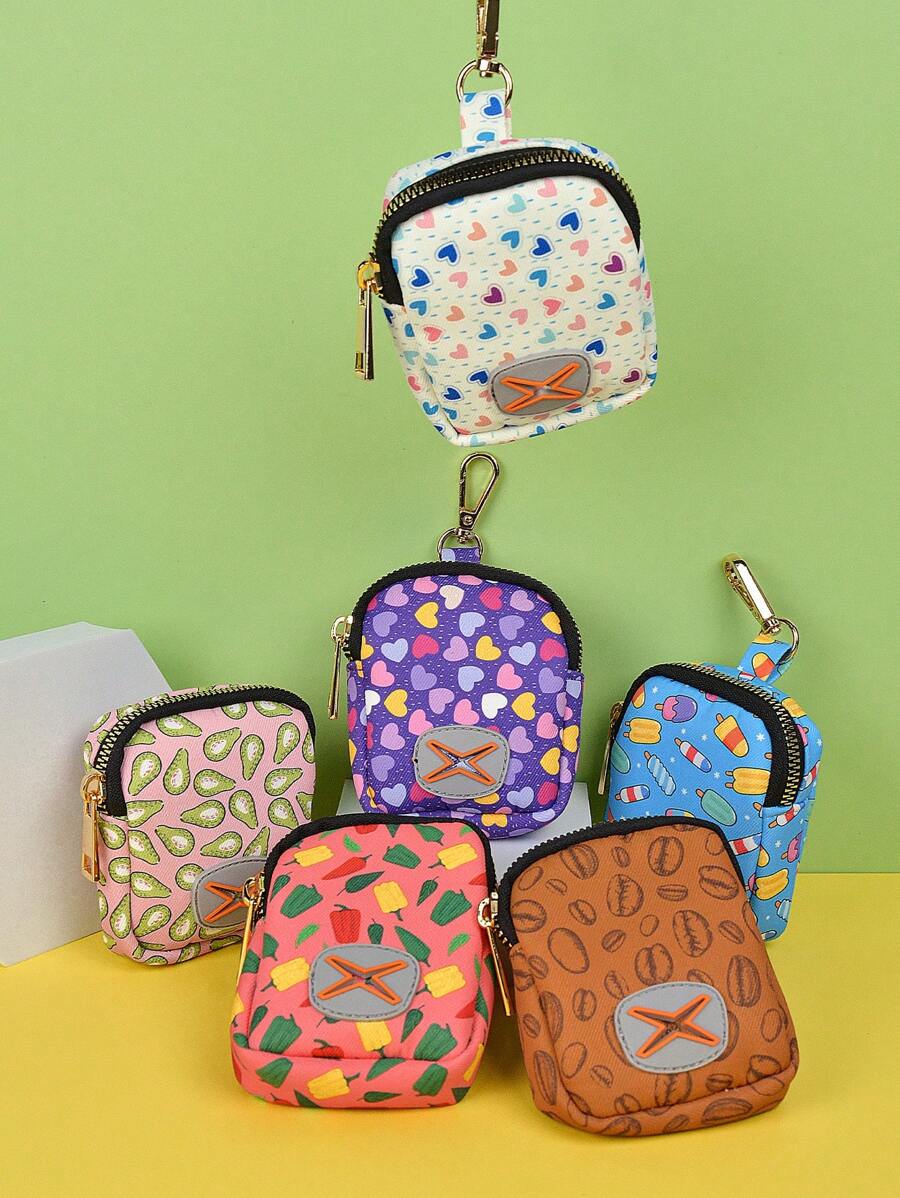 1 件情人节和新年礼物高品质设计师夏季可爱图案金色金属硬质狗便便袋支架可连接任何牵引绳（无便便袋和牵引绳）