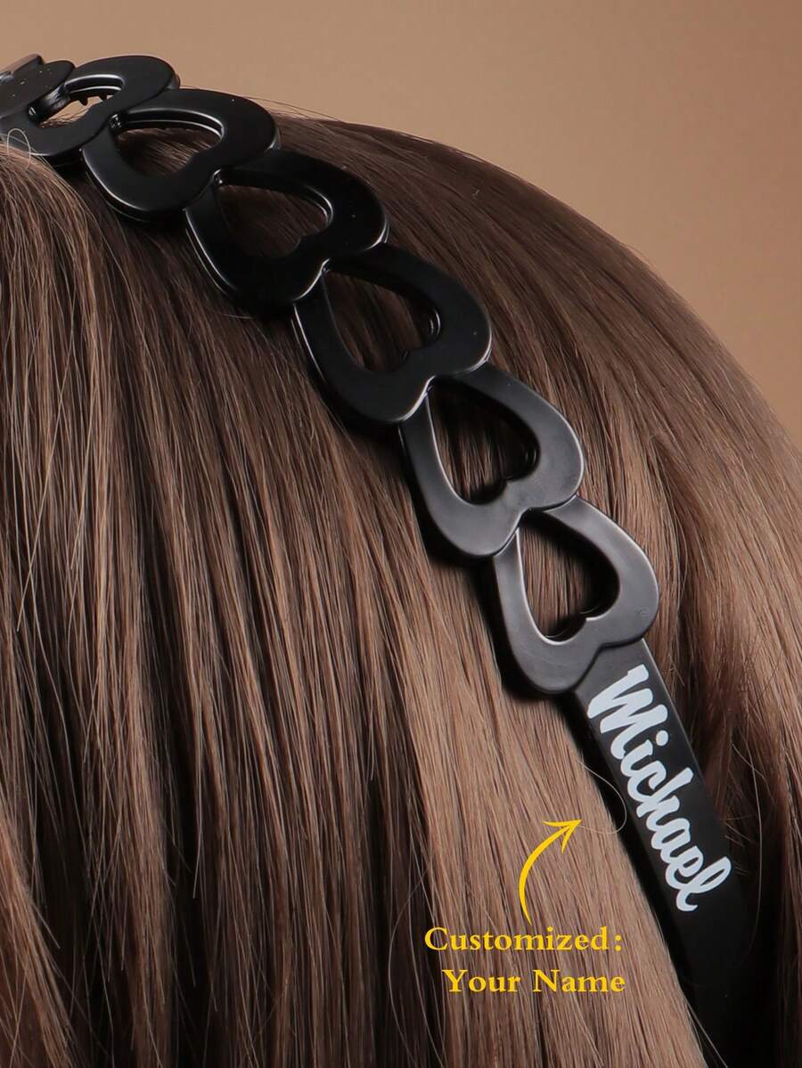 定制个性化英文名字发夹，母亲节/情人节/生日/周年纪念礼物，送给朋友和家人，圣诞礼物，婚礼发饰 - 款式1 - 查看 1