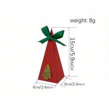 1pack 36pcs Gold Triangle Shape Christmas Candy Box Set - Perfect For Wedding And Holiday Party, Jewelry Gift Box Christmas Decorations Christmas Decor Christmas Gifts Christmas Party Supplies Christmas Gift Bags Christmas Bags Christmas Stickers - Multicolor - View 10