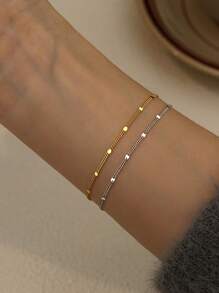 Pulsera de plata de ley 925 con purpurina, pulsera de mariposa para mujeres - Pulsera - Ver 8
