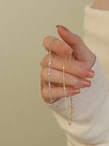 Pulsera de plata de ley 925 con purpurina, pulsera de mariposa para mujeres - Pulsera - Ver 3
