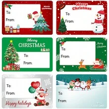 Merry Christmas Tags: 30/60/90 Holiday Stickers For Gift Wrapping - Self-Adhesive, Paper Material,Christmas Valentine Day