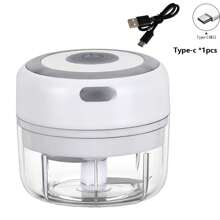 FLZH 1pc Electric Garlic Chopper, Portable VeggieChopper , Garlic Press 250ML,100ML, Garlic GrinderMasher Onion Chopper, Blender To Vegetable,Cordless Food Processor For Ginger, Chili, FruitMeat, Spices, Beans,