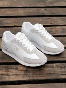 BHZPE Men's Color Blocked Fashionable White Sports Shoes, Suitable For Outdoor Training, Anti Slip And Comfortable Running Shoes - View 6