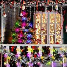 1 st. LED-kerstlintverlichting 39,37/78,74/196,85/393,7 inch zilver/gouden lint met koperdraad, feeënlichtsnoer, kerstboom, decoratief lint, strikken, lampen, op batterijen, voor thuis, tuin, tuin, bruiloft, verjaardag, feest, kerstboom, festivals, nieuwjaarsdecoratie (1/2/5/10 m gouden/zilveren lint; warm wit/wit/kleurrijk licht), kamerdecoratie, kerstdecoratie, kerstverlichting, slaapkamerdecoratie, woondecoratie, feestdecoratie, vakantie, festival, kerstcadeau, Thanksgiving, kerstboomdecoratie, ornamenten