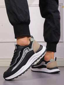 Men's New Autumn/Winter Soft Bottom Casual Sports Shoes, Outdoor Anti-Slip Wear-Resistant Hiking Shoes - Black - View 4