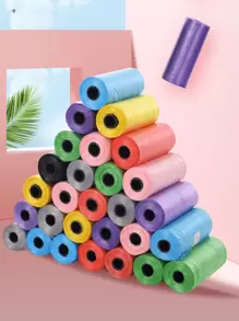 10/20/30/50 قطعة أكياس عشوائية الألوان لنفايات الحيوانات الأليفة، أكياس براز الكلاب، أكياس فضلات القطط، أكياس بديلة لمجرفة جمع براز الكلاب والتنظيف