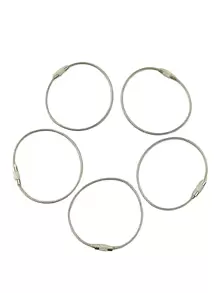 5 chiếc móc chìa khóa bằng dây thép thích hợp cho du lịch, công việc, lưu trữ và sắp xếp, móc chìa khóa có thẻ treo, đa năng, chống thất lạc và phụ kiện túi xách làm quà tặng cho phụ nữ - Bạc - Xem 4