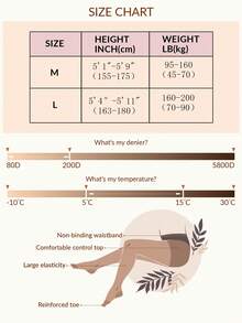 1 件装黑色保暖内衬马镫紧身裤，厚保暖连裤袜，女士瘦身紧身裤 - 黑色 - 查看 2