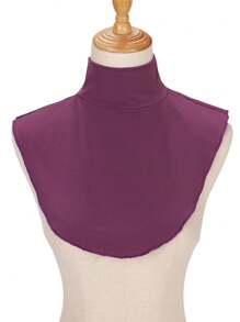 1 件假领上衣，纯色，女士配饰可拆卸领口围巾 - 彩色 - 查看 9