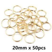 50-200 stuks Diameter 5-20mm Open Jump Rings Dubbele Lussen Goud Zilver Kleur Split Ringen Connectoren Voor Sieraden Maken Benodigdheden DIY Accessoires