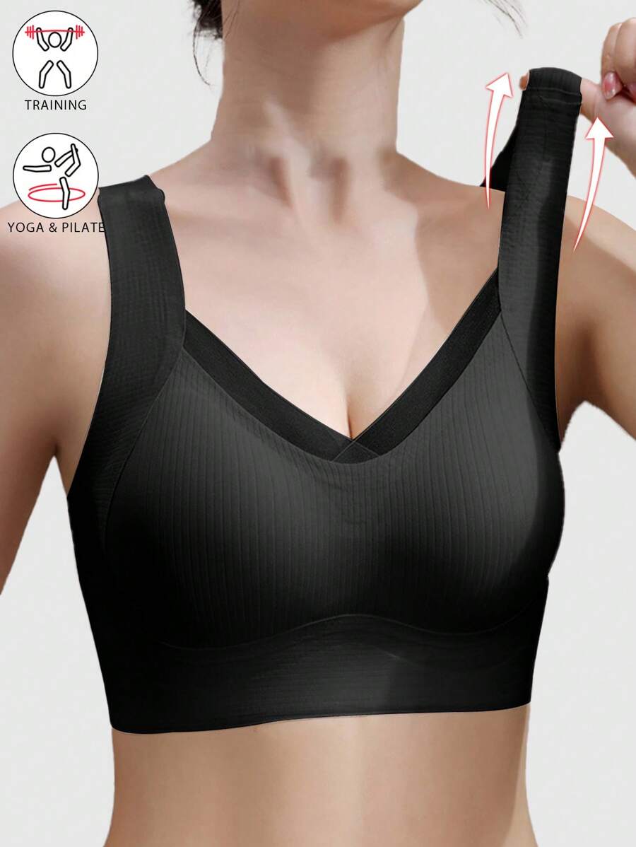 Sports Bra For Women Seamless Push Up Bra Comfortable No Underwire Fitness Yoga Underwear Top Fitness Running Vest Gym Beautiful Back To School Bra