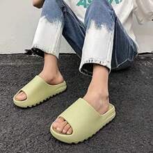 Ultra-Soft Pillow Slides Slippers Lightweight Thickened Quick-Drying Shower Shoes For Men Women Non-Slip Casual Home Pillow Slides Platform Slide Sandals For Indoor And Outdoor - Green - View 6