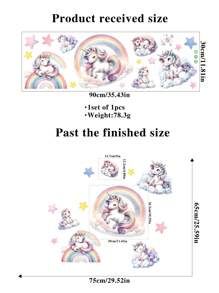 各种彩虹和星星墙贴，适合女孩卧室装饰，混搭 - 彩色 - 查看 5