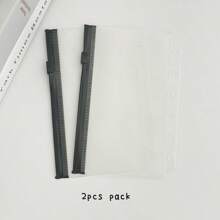 A7 透明活页夹笔记本，月度/点/网格/线活页夹日记本，A7 DIY 环形日记本手册 - 無色 - 查看 14