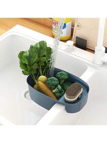 1pc Sink Drain Strainer Basket - Kitchen Hanging Sink Drain Basket For Wash Vegetables Fruits And Filter Kitchen Food Scraps Catcher - Multicolor - View 3