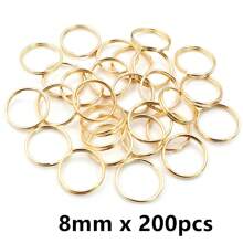 50-200 stuks Diameter 5-20mm Open Jump Rings Dubbele Lussen Goud Zilver Kleur Split Ringen Connectoren Voor Sieraden Maken Benodigdheden DIY Accessoires