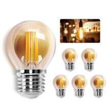 Aigostar Vintage Bombilla LED E27, 6W Equivalente a 43W,Luz Cálida 2200K, 520lm, G45 Bombilla Filamento Led,No Regulable,5 Pieza - Blanco Cálido - Ver 1