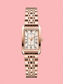 1 st. Modieus hoogwaardig roestvrij staal quartzhorloge, geschikt voor verjaardagen, Halloween, S