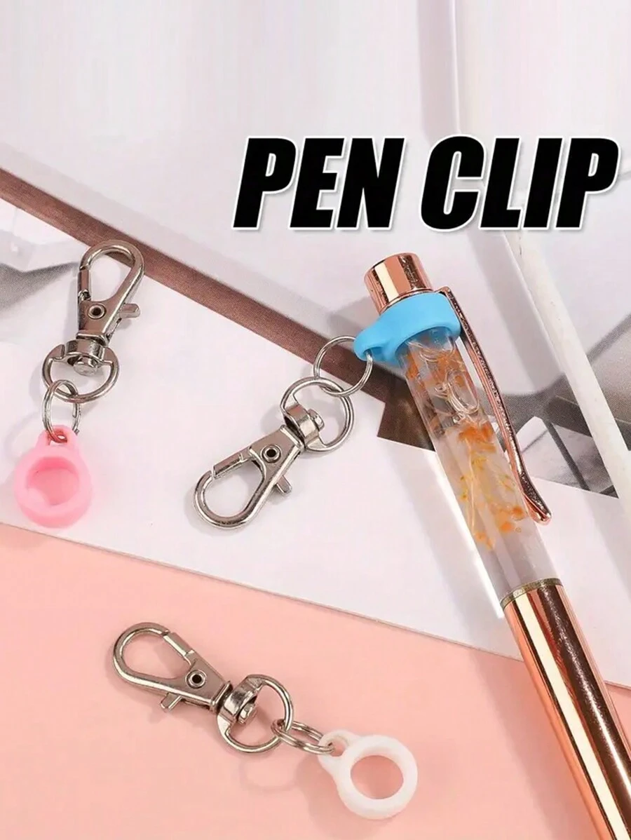 6/12 chiếc hộp đựng bút nhiều màu có kẹp cuộn huy hiệu, hợp kim silicon và kẽm bền, kẹp túi an toàn cho bút dạ quang và dụng cụ viết (Không bao gồm bút) - Nhiều màu - Xem 1