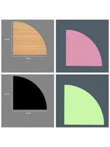 1 件 12 英寸波西米亚转角架，无孔储物架，带粘贴胶，转角墙壁储物架，转角卧室三角壁架，白色转角架，壁挂式 PVC 浮动转角壁架，圆端带小角落的床头柜植物架，适用于卧室、厨房和客厅。（配件随机赠送）房间装饰 - 彩色 - 查看 6